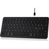 Qulose Tastiera Wireless Ricaricabile, Mini Tastiera PC Bluetooth Senza Fili con Connessione Stabile Type-C, Silenzioso e Ultra Sottile, Layout Italiano QWERTY, per iOS, Android, Windows