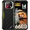 Ulefone Armor 22 Pro 256GB+16GB Rugged Smartphone Android 14, 64MP Visione Notturna IR Rugged Telefono, 6600mAh 33W, 6.58FHD+ Cellulari Resistente IP68, Dual SIM 4G LTE Telefono Robusto, NFC OTG GPS