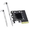 GLOTRENDS U3142C Scheda di espansione PCIe USB C 2 porte 10Gb (USB 3.2 Gen2 10Gbps Velocità massima), Interfaccia PCIe X4