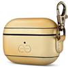 Dreem Om AirPods Pro Custodia in pelle vegana con clip - Compatibile con auricolari wireless Bluetooth Apple per iPhone - Oro