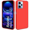 HS Products HSP Cover per Xiaomi Redmi Note 12 Pro+ 5G [repellente alla polvere] Custodia protettiva in silicone TPU premium | antigraffio antiurto | Protezione fotocamera | Vestibilità perfetta sottile | Rosso