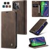 Cracedily Cover per iPhone 15 Plus Case, Custodia Cover Pelle Premium Portafoglio con Porta Carte Magnetica Supporto Protezione Flip Case Custodia per iPhone 15 Plus, Caffè