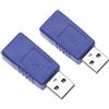 Keple 2 Pezzi Adattatore Maschio-Femmina da USB 2.0 USB A Plug Gender Changer Connettore Accoppiatore Convertitore di Estensione Corto per Computer, Laptop, Stampanti, Dischi Rigidi (2 Pack)
