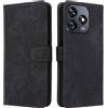 XINNI Cover per Oukitel C51 Custodia, RFID Protection Flip Magnetica Pelle PU/TPU Portafoglio, Nero