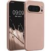 kwmobile Custodia Compatibile con Google Pixel 10 PRO XL Cover - Protezione Back Case Morbida - Silicone TPU Effetto Metallizzato Oro Rosa Metallizzato
