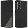SONWO Cover per Xiaomi Mi 10T PRO 5G / Xiaomi Mi 10T 5G, Flip Caso in PU Pelle Case Cover Custodia con Slot per Schede e Supporto Stand per Xiaomi Mi 10T PRO 5G / Xiaomi Mi 10T 5G, Nero