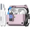 R-fun Compatibile con AirPods Pro 2 generazione (coperchio pop-up auto) con kit di pulizia, per Airpods Pro 2/1 gen (2023/2022/2019), per custodia Airpods Pro (USB-C/Lightning),Viola