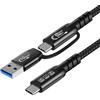 YIWENTEC C 240W USB-C 3.2 Gen2 20Gbps Data e Video Output, USB A/C to USB-C Velocità di Caricamento Rapido