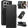 Yunubeyii Cover Libro per Xiaomi 14T 5G - [Blocco RFID] Luxury PU Leather Portafoglio Card Holder Magnetic Phone Custodia con Kickstand, Cover Protettiva Antiurto, Nero