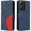 XINNI Cover Protettiva per Xiaomi Redmi Note 13 PRO Plus 5G Case, retrò Cellulare Custodia Libro Antiurto in Flip Pelle PU/TPU, Portafoglio Flip Magnetica, Blu