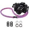 VOVMOEYA Tracolla Fotocamera Corda,Cinghia per Fotocamera Corda per Fujifilm X100V XT5 Nikon ZFC Z30 Z50 Canon EOS R6 R10 R50 Sony A6000 A6400 A7 IV Fotocamera Tracolla - Viola mimetico