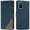 SONWO Cover per OnePlus 8T, Flip Caso in PU Pelle Case Cover Custodia con Slot per Schede e Supporto Stand per OnePlus 8T, Blu