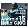 DOOGEE TAB E3 Tablet Android 15, 11 Pollici FHD 32GB RAM + 256GB ROM/TF 2TB, Octa Core Helio G100, Tablets con sim, 8800mAh, Gemini AI, 13MP+5MP/GPS/BT5/OTG/FACE ID/Doppi altoparlanti/3.5mm Jack Port