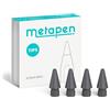 metapen Punte per Penna 4 Pezzi Compatibile con Apple Pencil 2 Gen/1 Gen/Pro,Logitech Stylus, metapen A8/A11/AIR 8/A14/D1/Punte per iPad Durevoli, Punte per Penna Altamente Sensibili