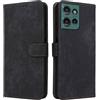 XINNI Cover per Doogee N55 Plus Custodia, RFID Protection Flip Magnetica Pelle PU/TPU Portafoglio, Nero