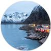 younikat Mousepad con motivo Lofoten I Ø 22 cm rotondo I Mousepad dimensione standard I antiscivolo I montagne I you0111
