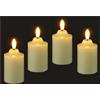 Flair Flower Candele a LED in vera cera, set di 4 candele elettriche a LED, luce bianca calda, luce d'atmosfera, decorazione pilastro, grandi candele dell'Avvento, corona dell'Avvento, romantica, San