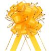 QUARKZMAN 5pz 6 Fiocchi Regalo Grandi Dorato, Fiocchi Regalo per Auto Organza Nastro per Cestini per Auto Nuziali Regali Fiocco Natale, Giallo