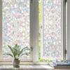 Qualsen Pellicola per Vetri Finestre Motivo a Ciottoli 90x200cm, Pellicola Privacy Finestre Effetto Arcobaleno Decorative Elettrostatico Non Adesiva Anti-UV per Casa Ufficio Cucina
