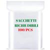D A H B E L L Bustine trasparenti richiudibili | buste trasparenti con chiusura | sacchetti plastica richiudibili | sacchetti con chiusura zip resistenti con chiusura a zip grandi per alimenti imballaggi 23x32