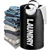 Feirdhoo 90L Cesto Portabiancheria Grande, Cesta Panni Sporchi Pieghevole, Laundry Bag per Biancheria con Manico Imbottito, Sacco Portabiancheria Sporca per Camera da Letto, Bagno, Viaggi