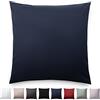 Blumtal Federe Cuscini Divano in Raso, Copricuscini Divano Cotone Satinato, Federe 80 x 80cm - 2 Pezzi, Blu Oceano