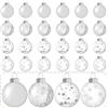 YeahBoom 24 Pezzi Palle di Natale Trasparenti,6cm Palline Sfere Apribili,Palle di Natale Palline Riempibili,Decorazione Natalizia Albero Nata