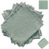 HXXWEUS Tovaglioli Stoffa, Set di 6 Tovagliolo di Lino, 42 x 42 cm Tovagliolo Quadrato con Nappe, Tovaglioli Fatti a Mano in Tessuto, Adatto per Matrimoni, Cene e Buffet, Decorazioni per la Tavola, Verde