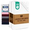 Utopia Bedding Set di 2 Lenzuolo con Angoli Due Piazze Matrimoniale - 150x200cm - Bianco - Microfibra Spazzolata - Lenzuolo Sotto con Angoli Elasticizzato