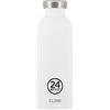24BOTTLES Clima Bottle - Borraccia Termica 500 ml Acciaio Inox, Bottiglia Termica Thermos 100% Ermetico (12h Hot 24h Cold) dal Design Italiano, Borracce Termiche Ecologiche, Water Bottle Ice White