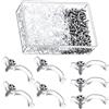 HUAZIZ 200 Pcs Clip Strisce LED Clip di Fissaggio del Silicone Clip di Fissaggio con Viti Fissaggio Strisce per LED da 10mm(Trasparente)