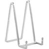 DIDUDIDU Supporto Cavalletto Espositore Porta Piatti - Supporti Piatti da Esposizione - 6 Pollici Cavalletti per Tavolo - 2 pz di Espositori in Ferro per Piatto Decorativo | Foto | Cornice | Libri - Argento