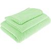 prasku Set di Asciugamani 3 Pezzi Premium da Bagno, Verde Chiaro