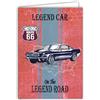 Les Collections Rétro IETSCPXL-6601N MAXI GRANDE CARTE XL 22 x 31 cm Strada 66 Licenza Ufficiale Automobile Auto da Collezione - Interno Bianco 44 x 31 cm - Con Busta, Made in France - Partenza pensionamento compleanno