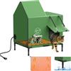 Pawaboo Cuccia Riscaldata Indistruttibile per Gatti da Esterno per l'Inverno, Rifugio Resistente alle Intemperie con Tenda Impermeabile & Base Rialzata, Casetta Isolata per Gatti Selvatici da Fienile
