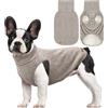 Mosucoirl Felpe per Cani Maglioni cani Maglione per Animali Domestici Felpe con cappuccio Abbigliamenti per cani caldi Cappotti e giubbotti per cani piccoli e medi XS-4XL (Khaki, S)