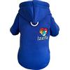 Izefia Felpa con Cappuccio per Cani - Abbigliamento in Pile, Maglione Invernale in Cotone Caldo per Cani di Piccola Taglia, Blu, S