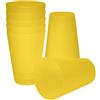 S&S-Shop Bicchiere da 400 ml, colore e quantità a scelta, in plastica rigida per feste, per bambini, in plastica impilabile, 0,4 l, riutilizzabile, per spazzolini e bicchieri da cocktail (20, giallo)