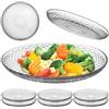 KADAX Piatti in vetro da 30 cm, set da 6 pezzi, piatti rotondi in vetro trasparente, grandi piatti da portata in vetro, ideali come piatto da dolce, piatto da dessert o piattino