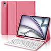 WAVATA Tastiera per iPad Air 11 M2/M3 (2024/2025), Custodia Tastiera per iPad Air 5/ Air 4, iPad Pro 11 4/3/2/1 Generazione Staccabile Italiano QWERTY Layout Bluetooth, Begonia Red