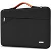 TECOOL 13 Pollici Custodia per MacBook Air 13 M1 13,6 M2 M3 M4 2018-2025, MacBook Pro 13, 13'' iPad Pro/Air, Surface Pro 10/9/8/X, Custodia Protettiva MacBook Laptop Borsa, Nero