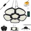 T-SUN Plafoniera LED Garage 2500LM 65W per 18V Dewalt Batteria, 6000K Lampada da Garage con 5+1 Pannelli Regolabili, Lampada LED Ricaricabile Portatile Faretto per Campeggio, Magazzino(Senza Batteria)