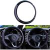 CGEAMDY coprivolante per auto impermeabile, coprivolante in pelle elastica, volante antiscivolo per veicoli, accessori universali per volante 37-38 cm (Grigio)