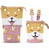 Oh My Pop! Shiba-Astuccio Cute + Penna a 10 Colori + Penna Gel Cancellabile, Multicolore, 11,5 x 17 cm