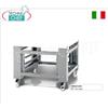 Supporto in acciaio verniciato per forno completo di guide per teglie, dim.mm.1010x1560x860h