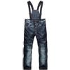 YuanDiann Pantaloni da sci in denim da uomo e donna, per escursionismo, trekking, attività all'aperto, inverno, snowboard, impermeabili, antivento, funzionali, imbottitura in cotone caldo, pantaloni