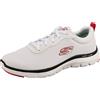Skechers Flex Advantage 4.0 - Providen Mesh Regular Lace Up Mens Scarpe Sportive, BIANCO/NERO/R, 7 UK (8 US)