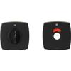 Bricard 8009087 Coppia di rosette nero opaco zamack eVidence porta del WC