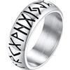 Supcare Anello Antistress Uomo in Acciacio Inossidabile, Argento Anelli Vichighi Misura 25 Circonferenza 64.6 mm, Anello Smart Intelligente Uomo, Idee Regole.