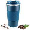 Goodatech 510ml/18oz Tazza Viaggio caffè Termica in acciaio inossidabile, Senza BPA Vuoto Isolato Borraccia, Auto Bicchiere con Coperchio a Tenuta Stagna (Blu)